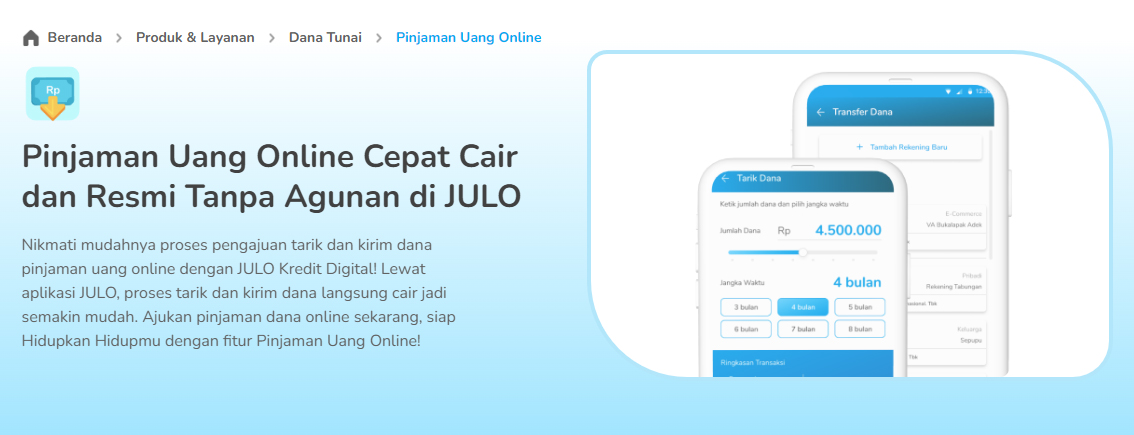 Aplikasi pinjaman online langsung cair Julo